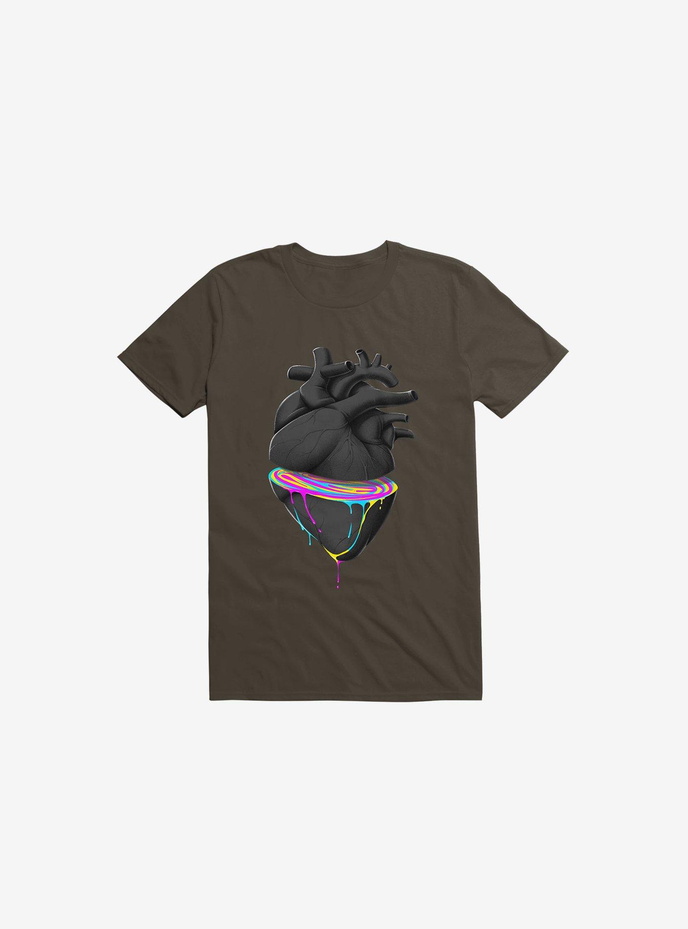 Bleeding Heart Brown T-Shirt, , hi-res