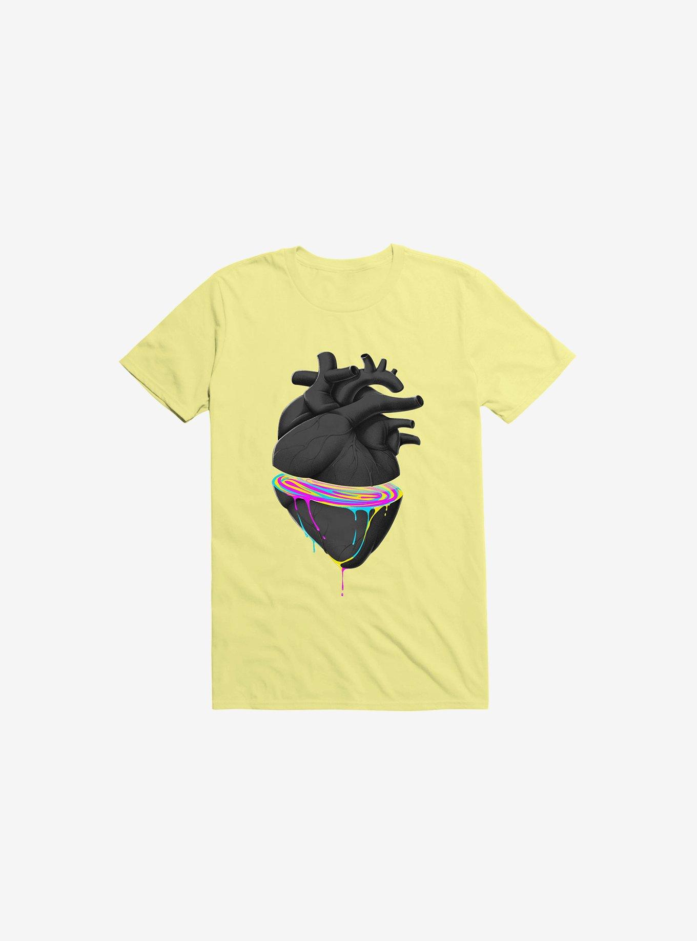 Bleeding Heart Corn Silk Yellow T-Shirt