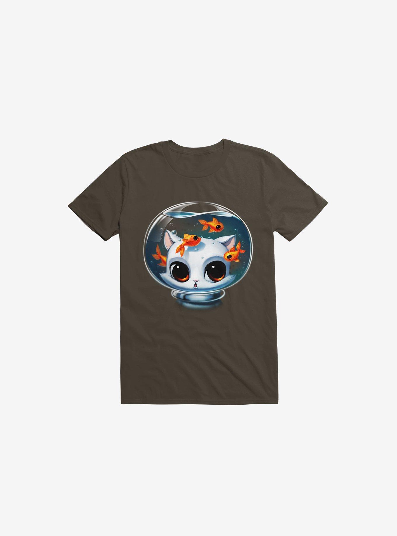 Castronaut Cat Brown T-Shirt, , hi-res