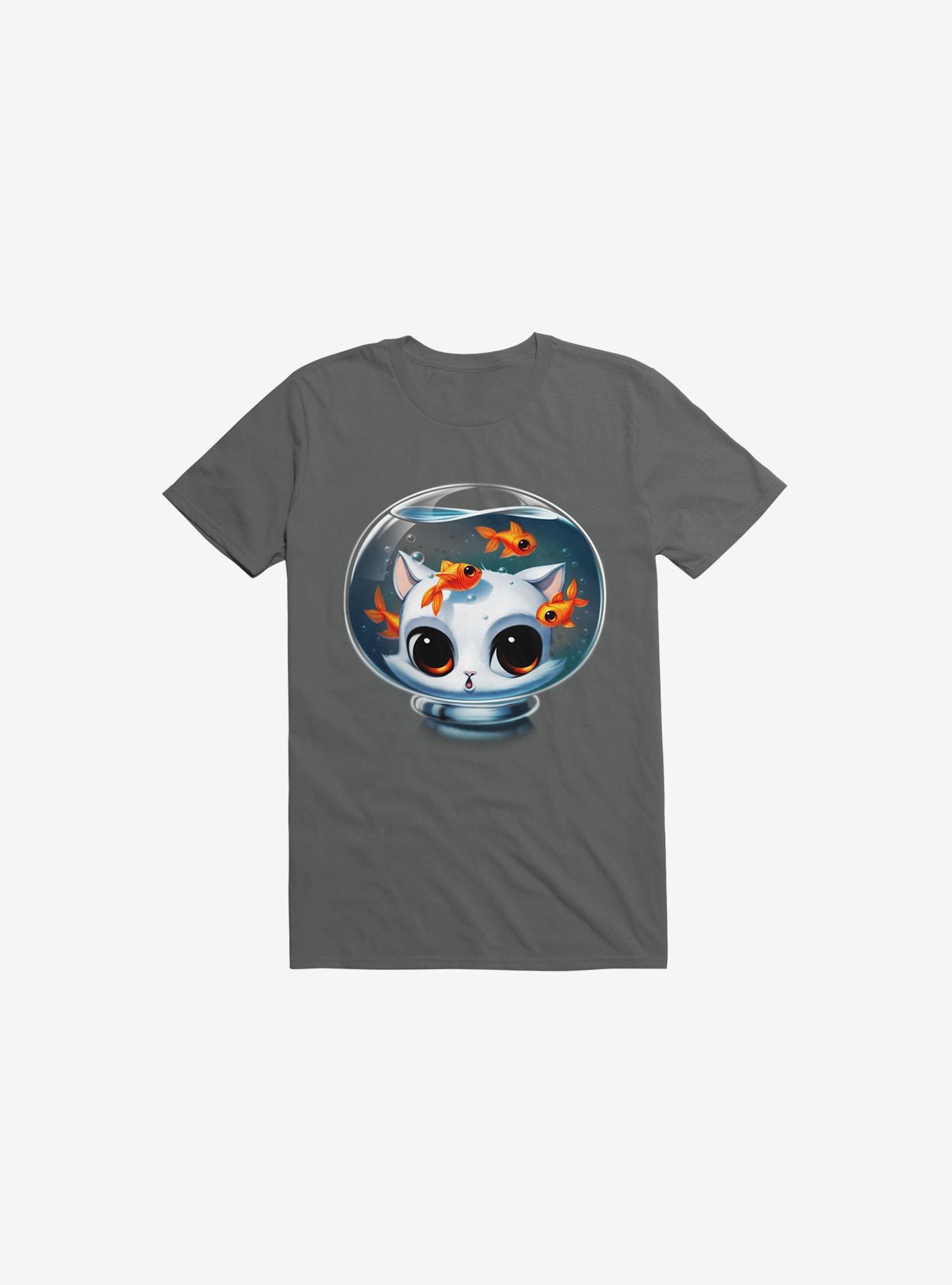 Castronaut Cat Charcoal Grey T-Shirt, , hi-res