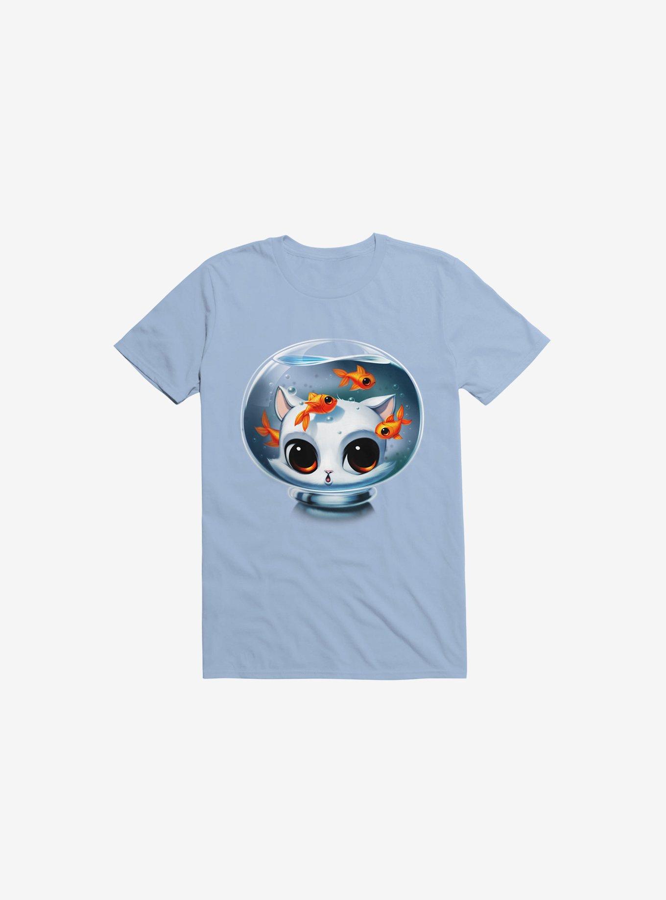 Castronaut Cat Light Blue T-Shirt, , hi-res