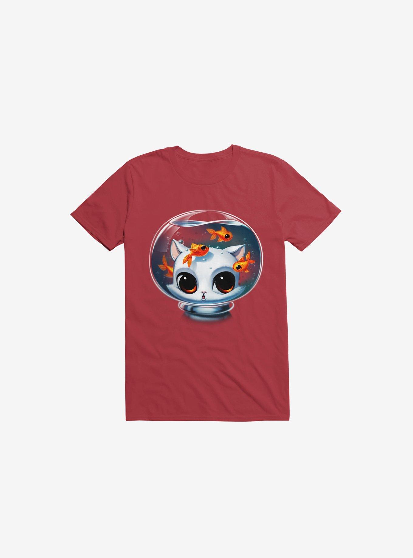 Castronaut Cat T-Shirt, RED, hi-res