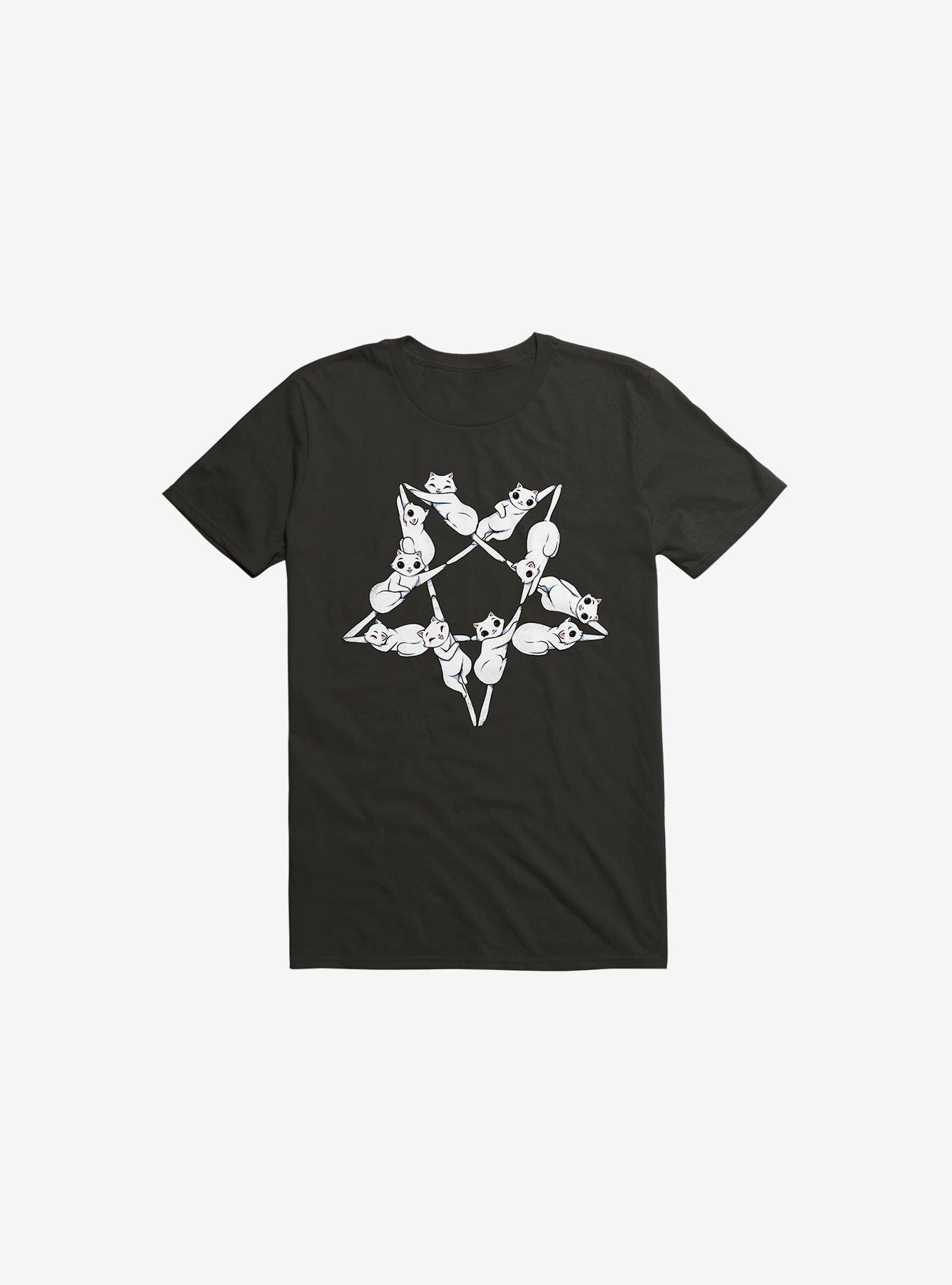 Where The Cats Go At Night Black T-Shirt, BLACK, hi-res