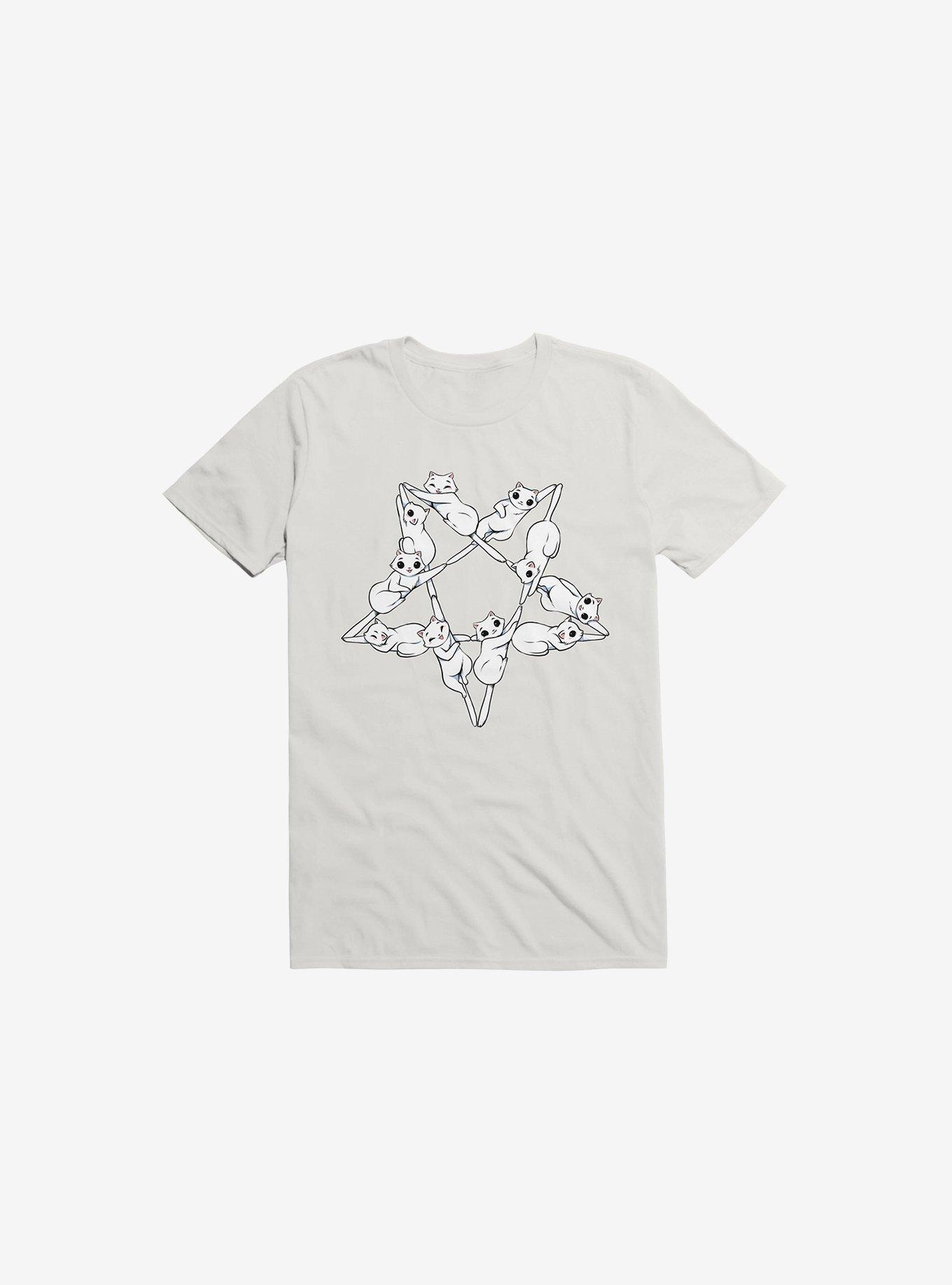 Where The Cats Go At Night White T-Shirt, , hi-res