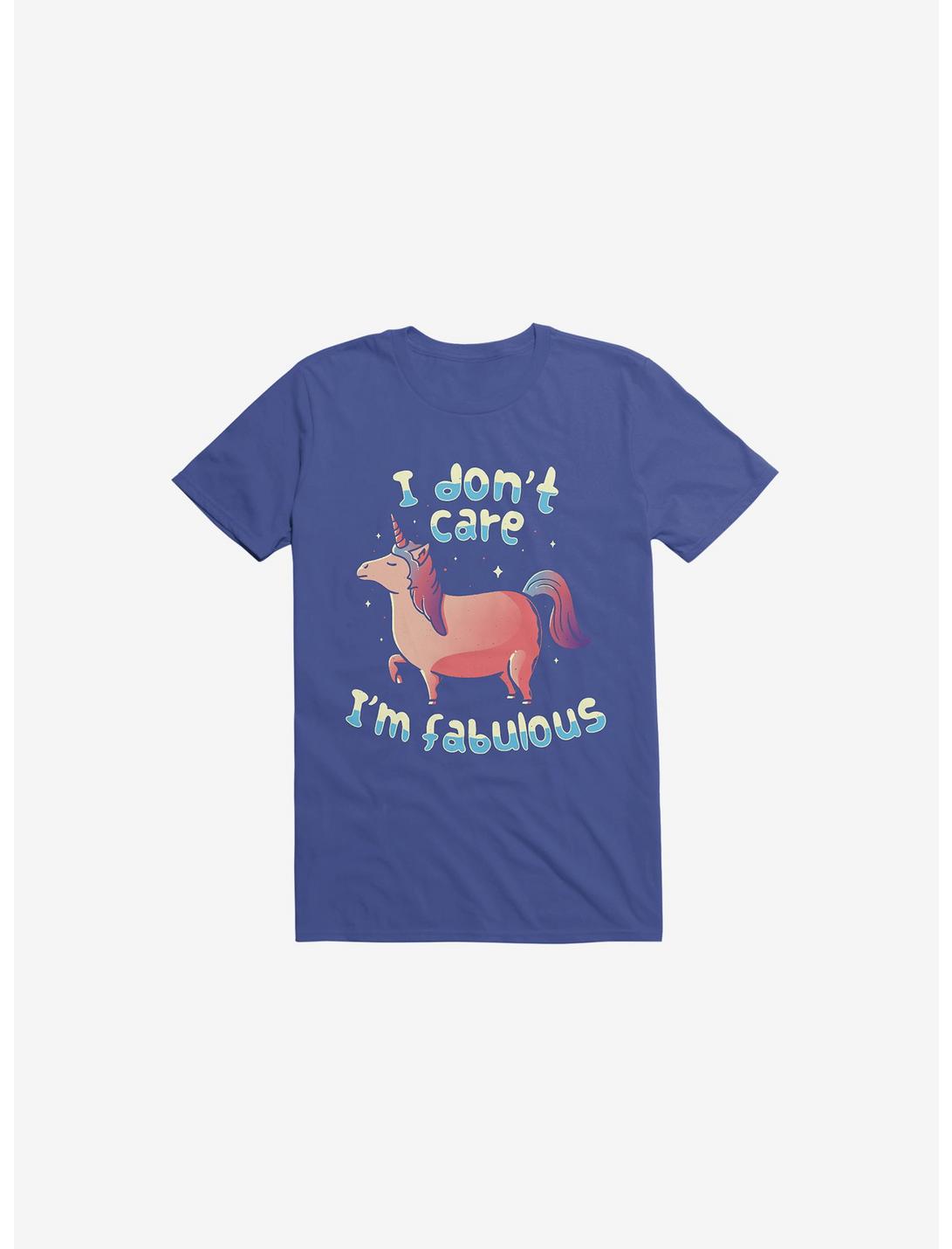 I Don't Care I'm Fabulous Unicorn Royal Blue T-Shirt, ROYAL, hi-res