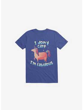 I Don't Care I'm Fabulous Unicorn Royal Blue T-Shirt, , hi-res