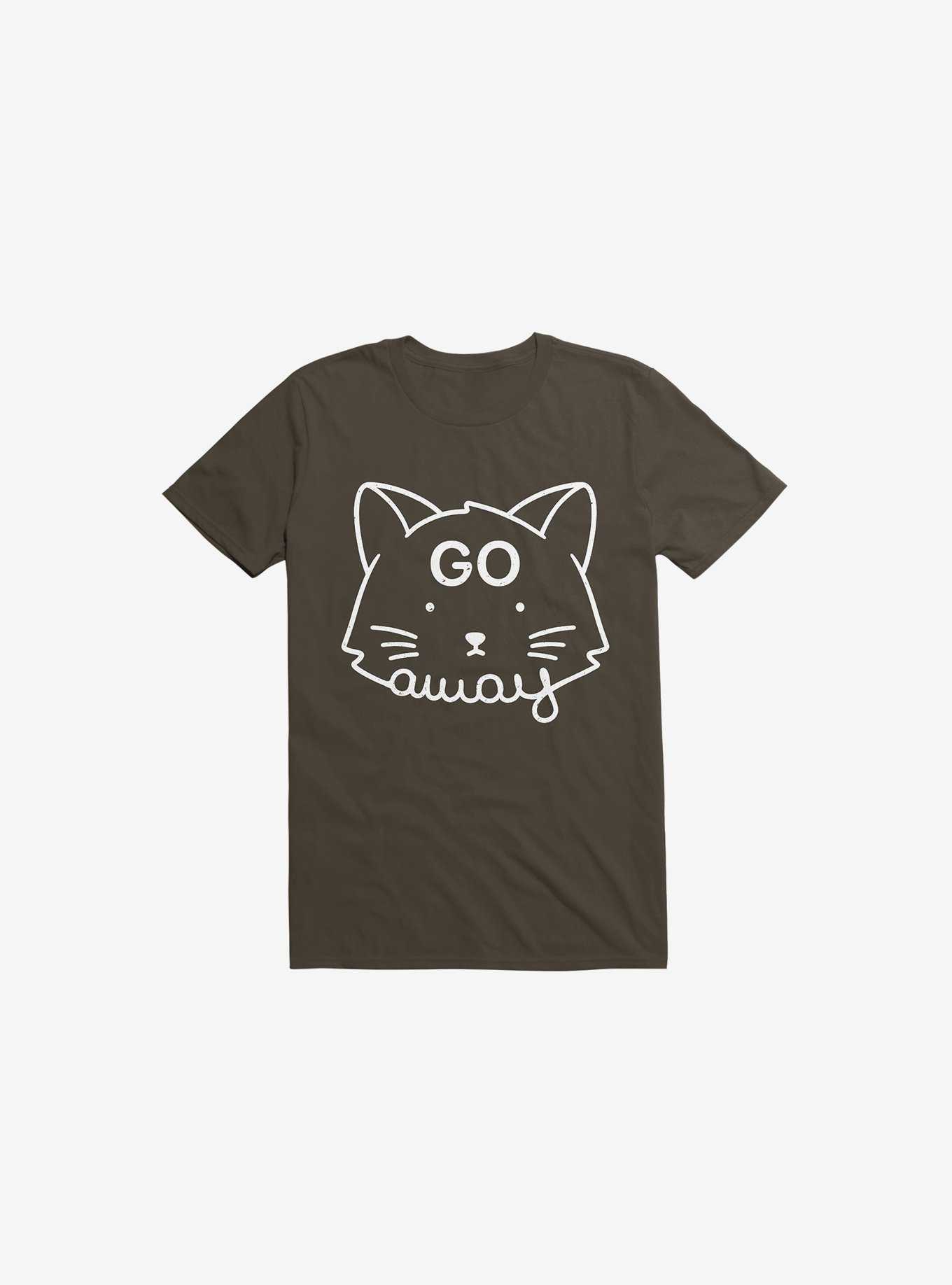 Go Away Cat Brown T-Shirt, , hi-res
