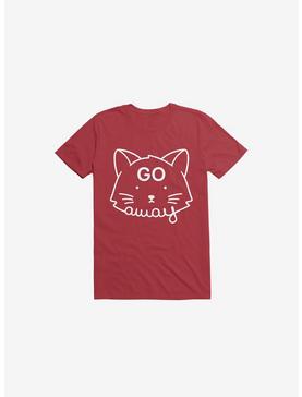Go Away Cat Red T-Shirt, , hi-res