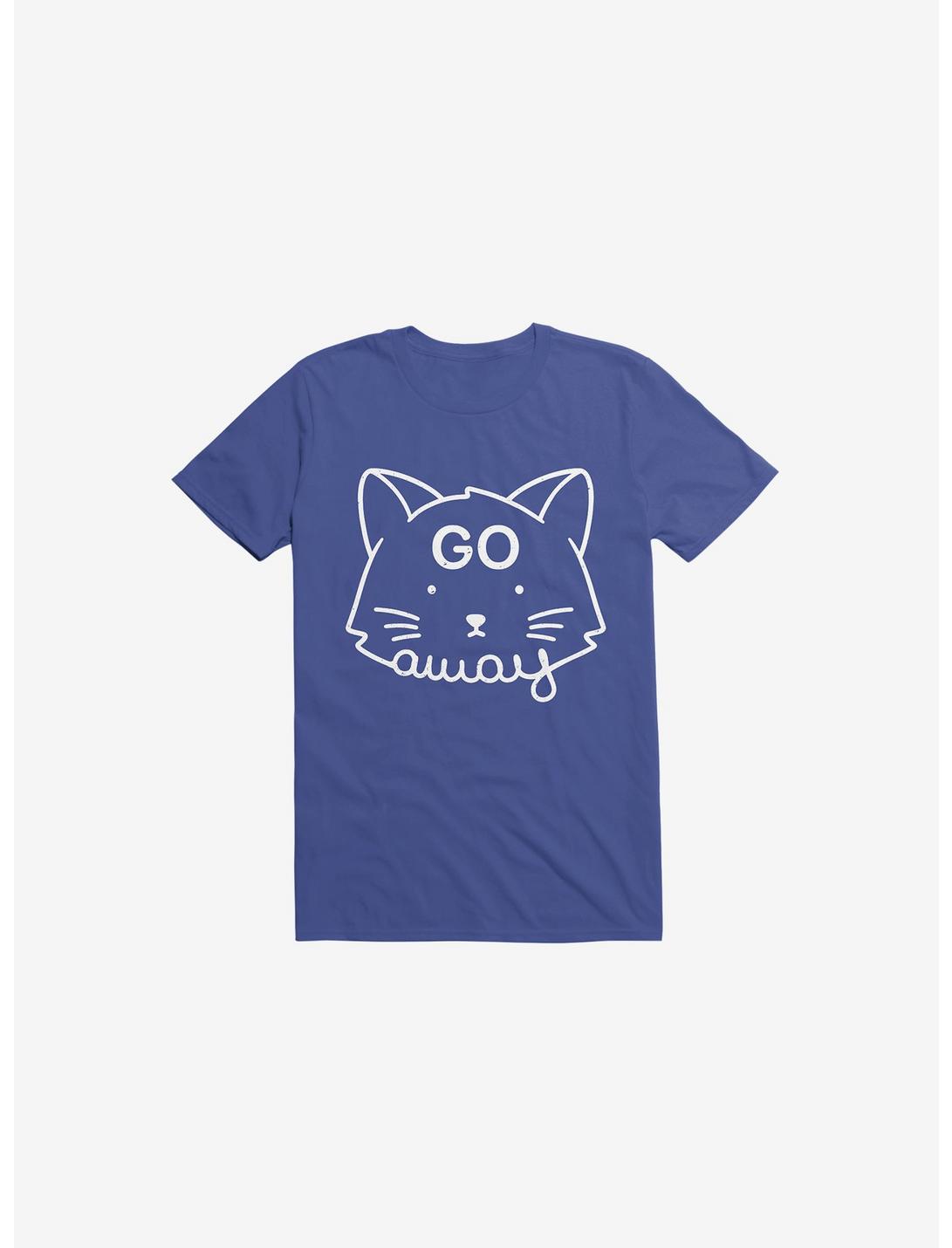 Go Away Cat Royal Blue T-Shirt, ROYAL, hi-res