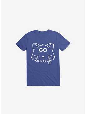 Go Away Cat Royal Blue T-Shirt, , hi-res