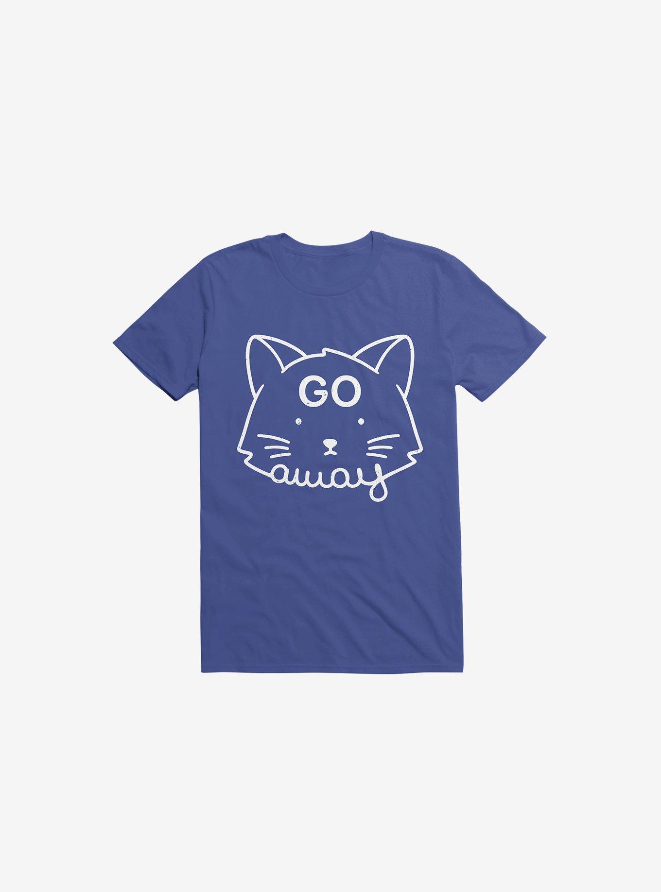Go Away Cat Royal Blue T-Shirt, , hi-res