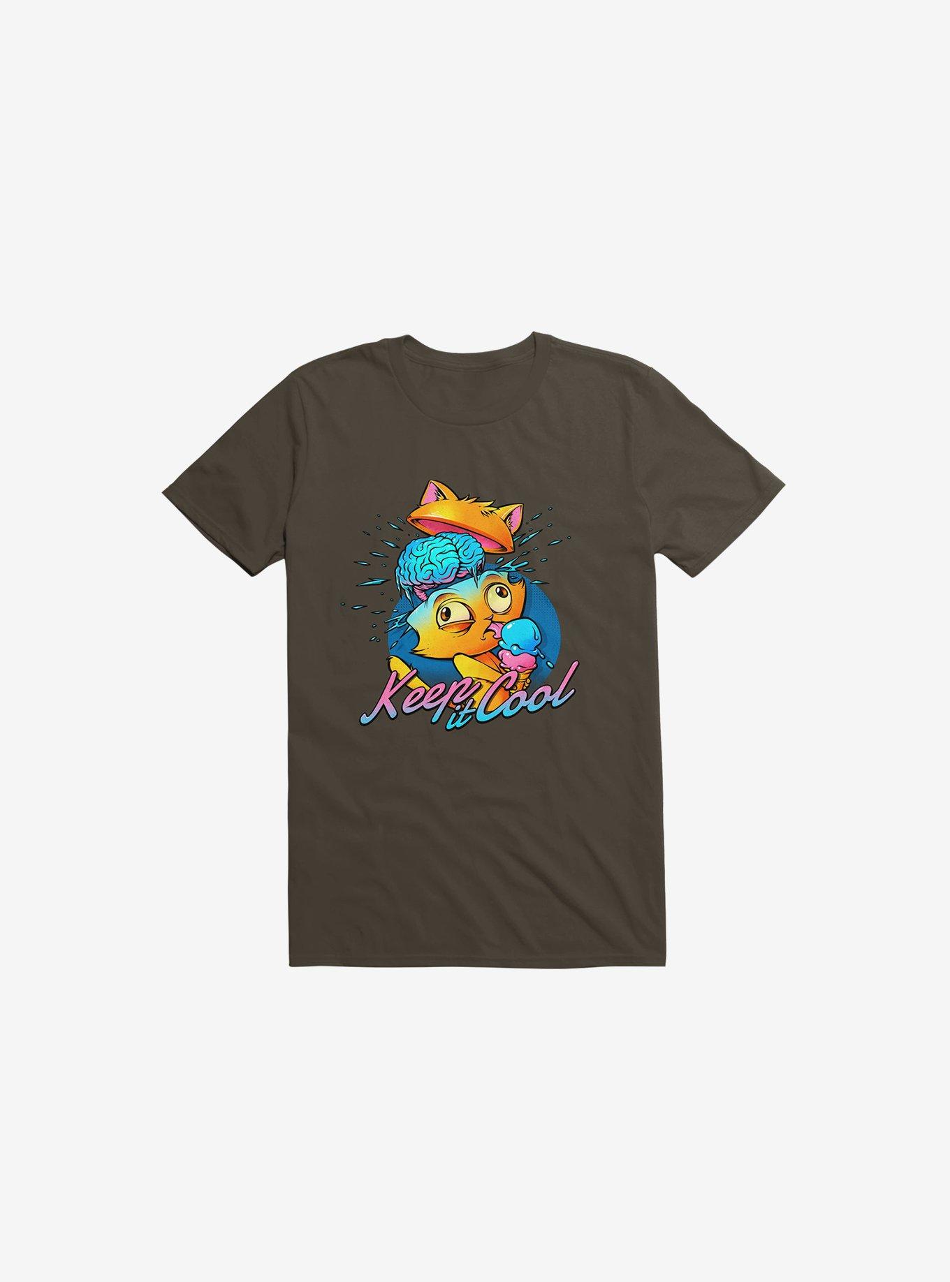 Keep It Cool Cat Brown T-Shirt