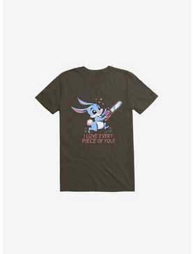 I Love Every Piece Of You Bunny Brown T-Shirt, , hi-res