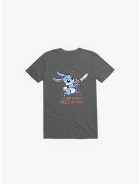 I Love Every Piece Of You Bunny Charcoal Grey T-Shirt, , hi-res