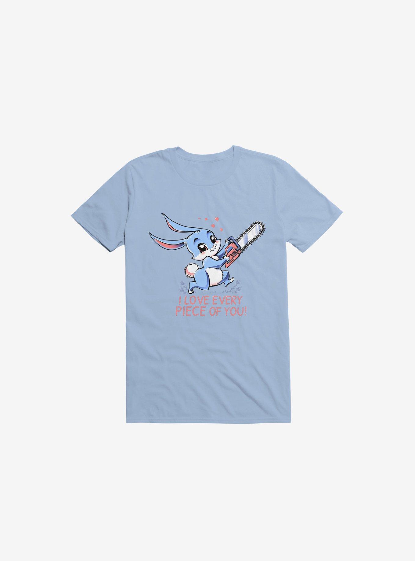 I Love Every Piece Of You Bunny Light Blue T-Shirt, , hi-res