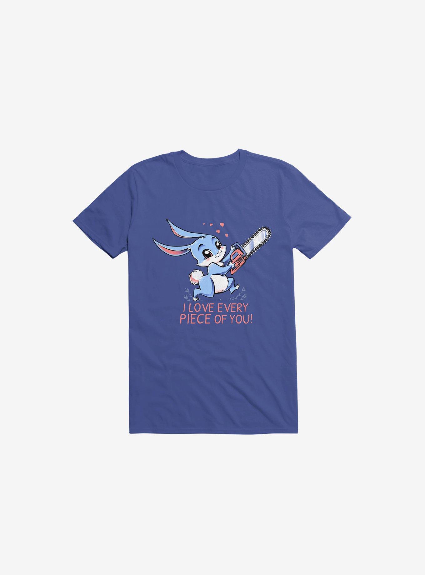 I Love Every Piece Of You Bunny Royal Blue T-Shirt, , hi-res