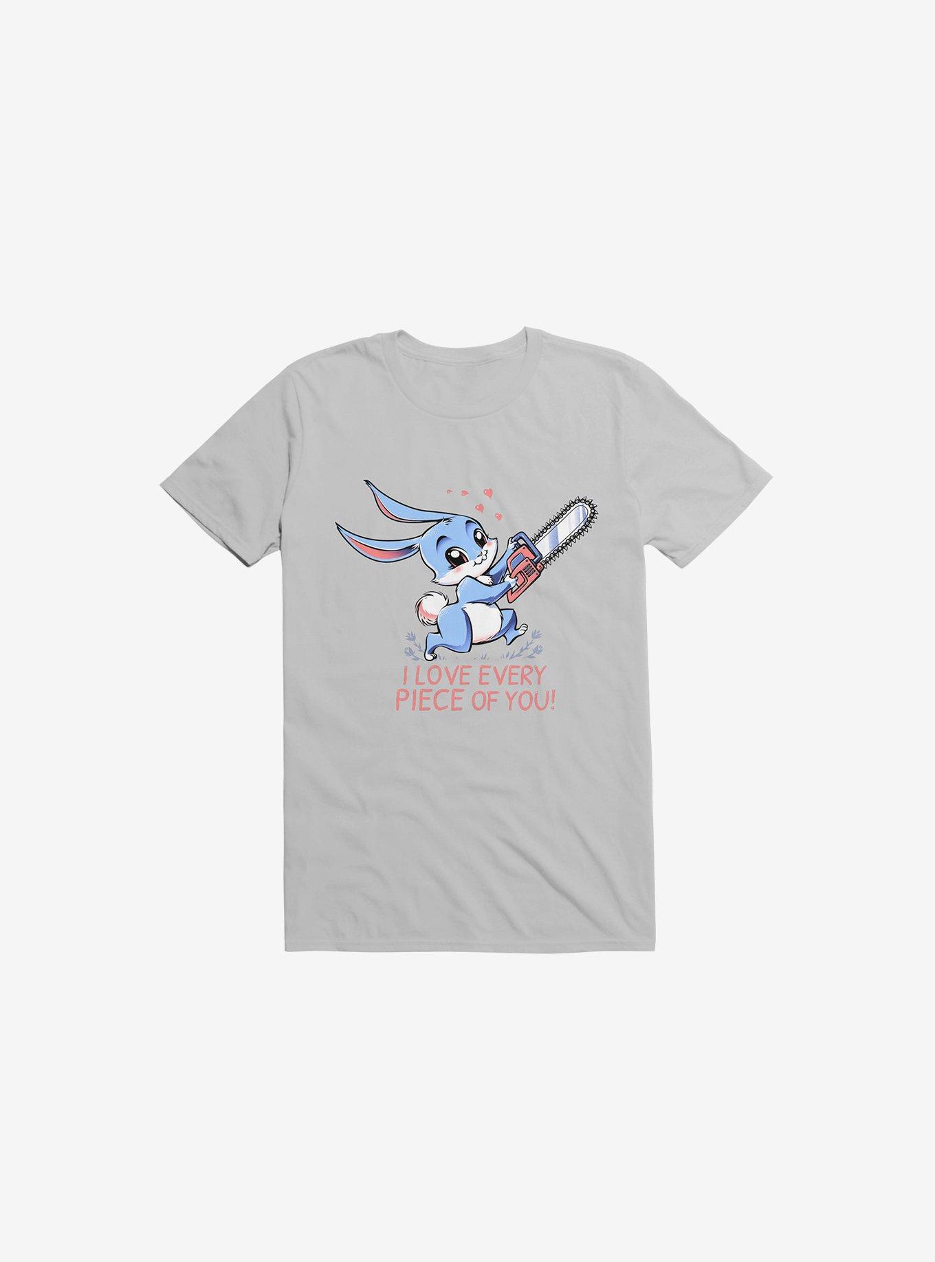 I Love Every Piece Of You Bunny Ice Grey T-Shirt, , hi-res