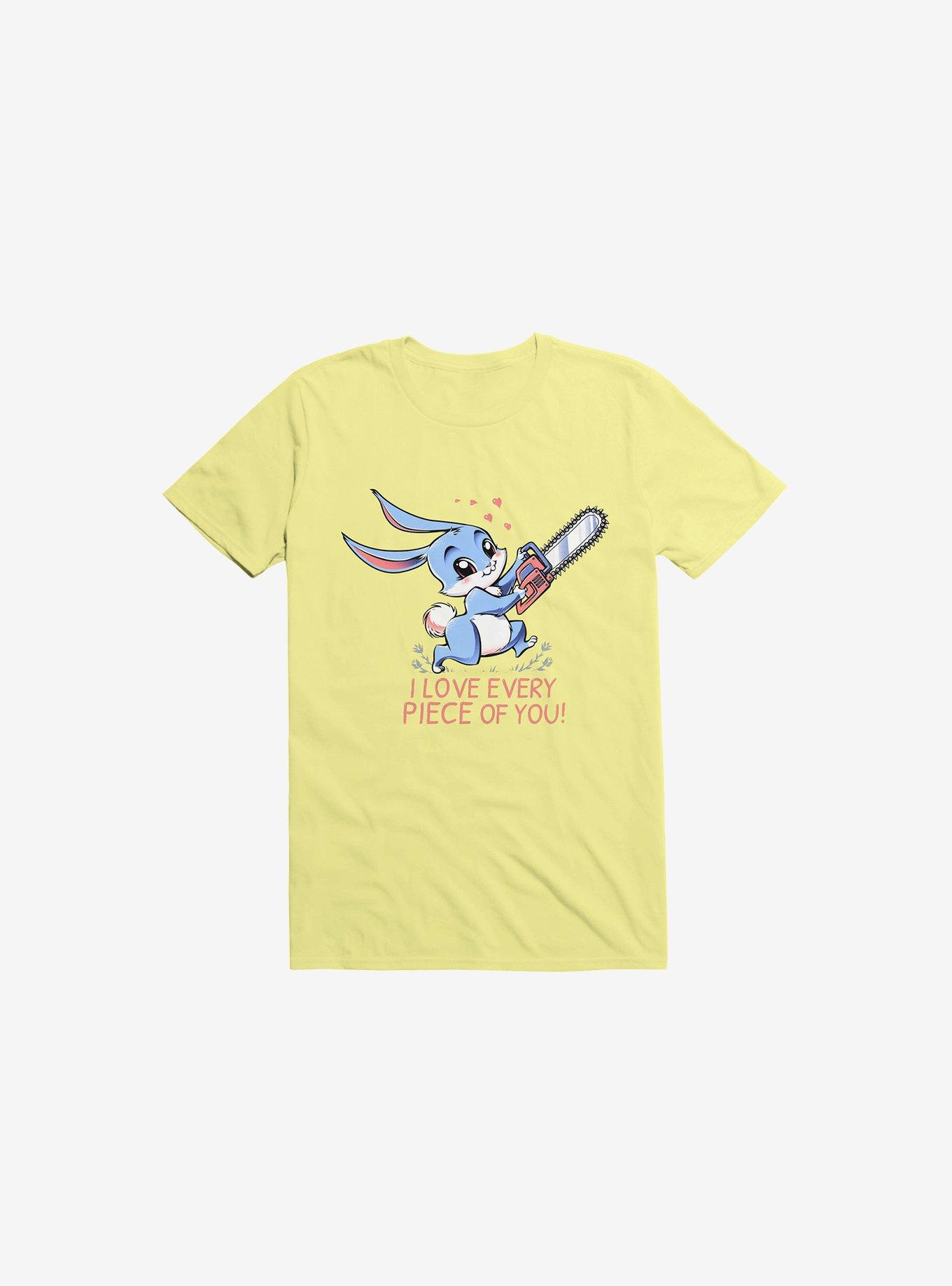 I Love Every Piece Of You Bunny Corn Silk Yellow T-Shirt, , hi-res
