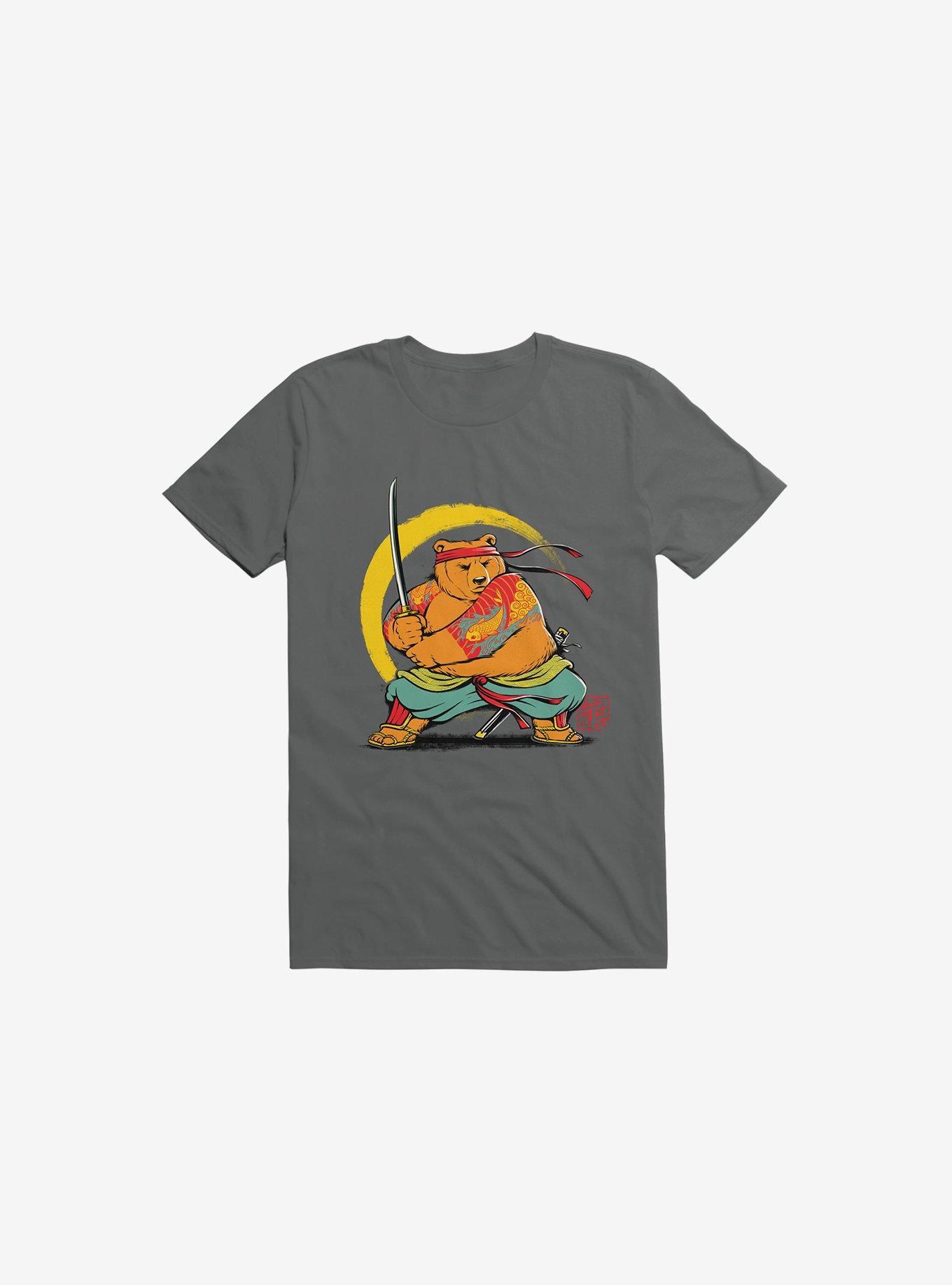 Yakuza Bear Samurai T-Shirt, CHARCOAL, hi-res