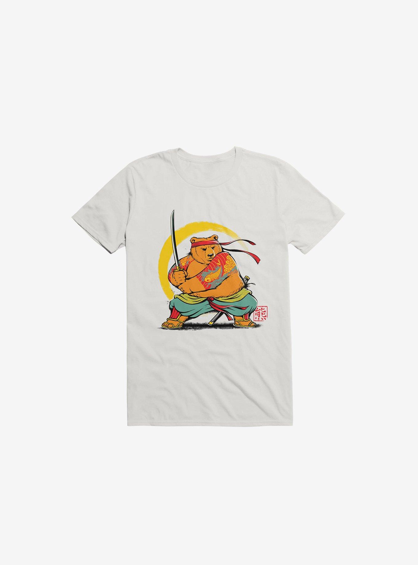 Yakuza Bear Samurai T-Shirt - WHITE