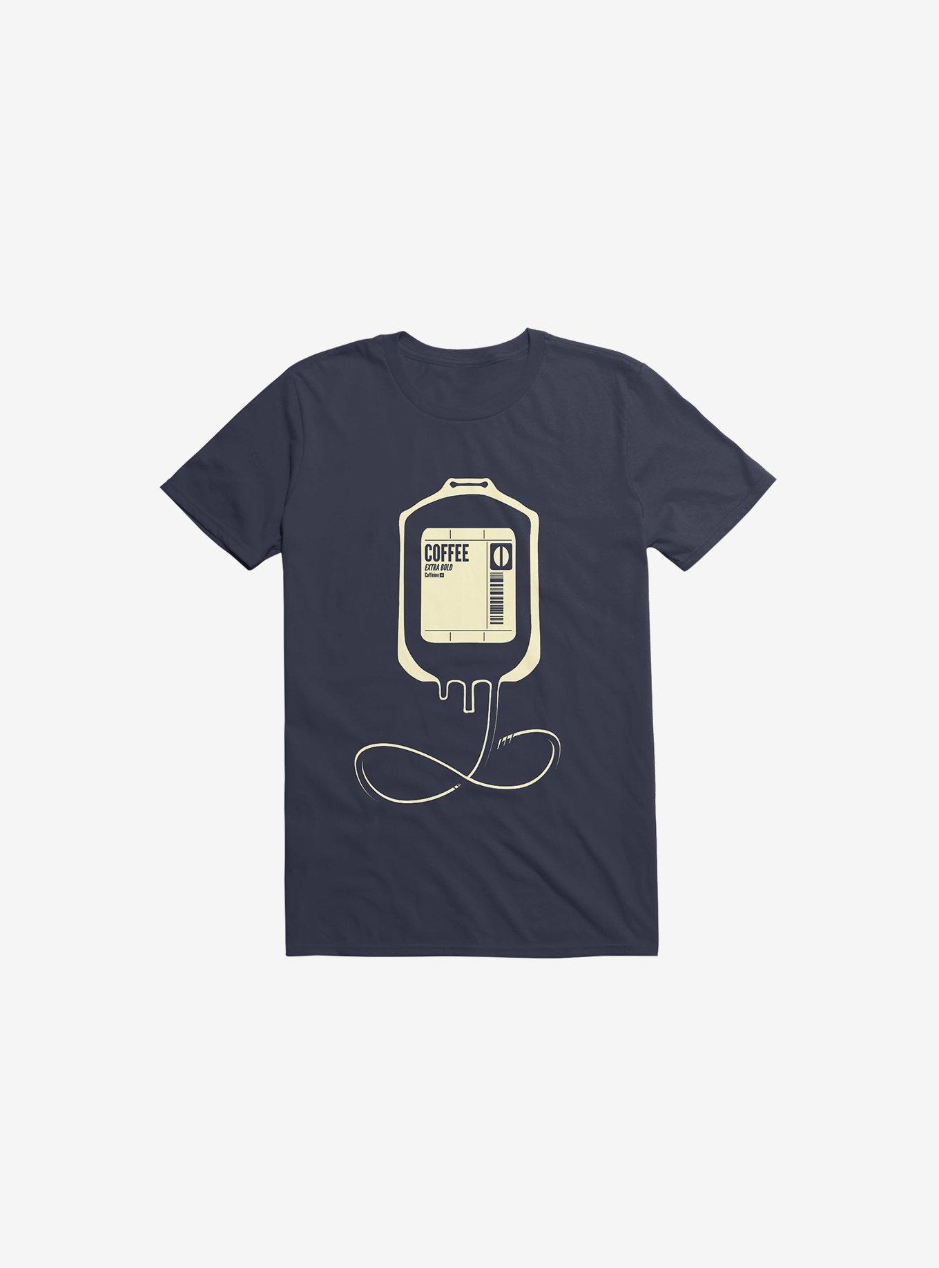 THRDLESS Coffee Transfusion Navy Blue T-Shirt