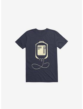 Coffee Transfusion Navy Blue T-Shirt, , hi-res