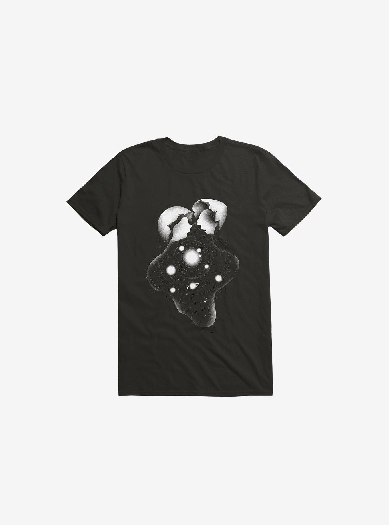 Cosmic Egg Shell Black T-Shirt, BLACK, hi-res
