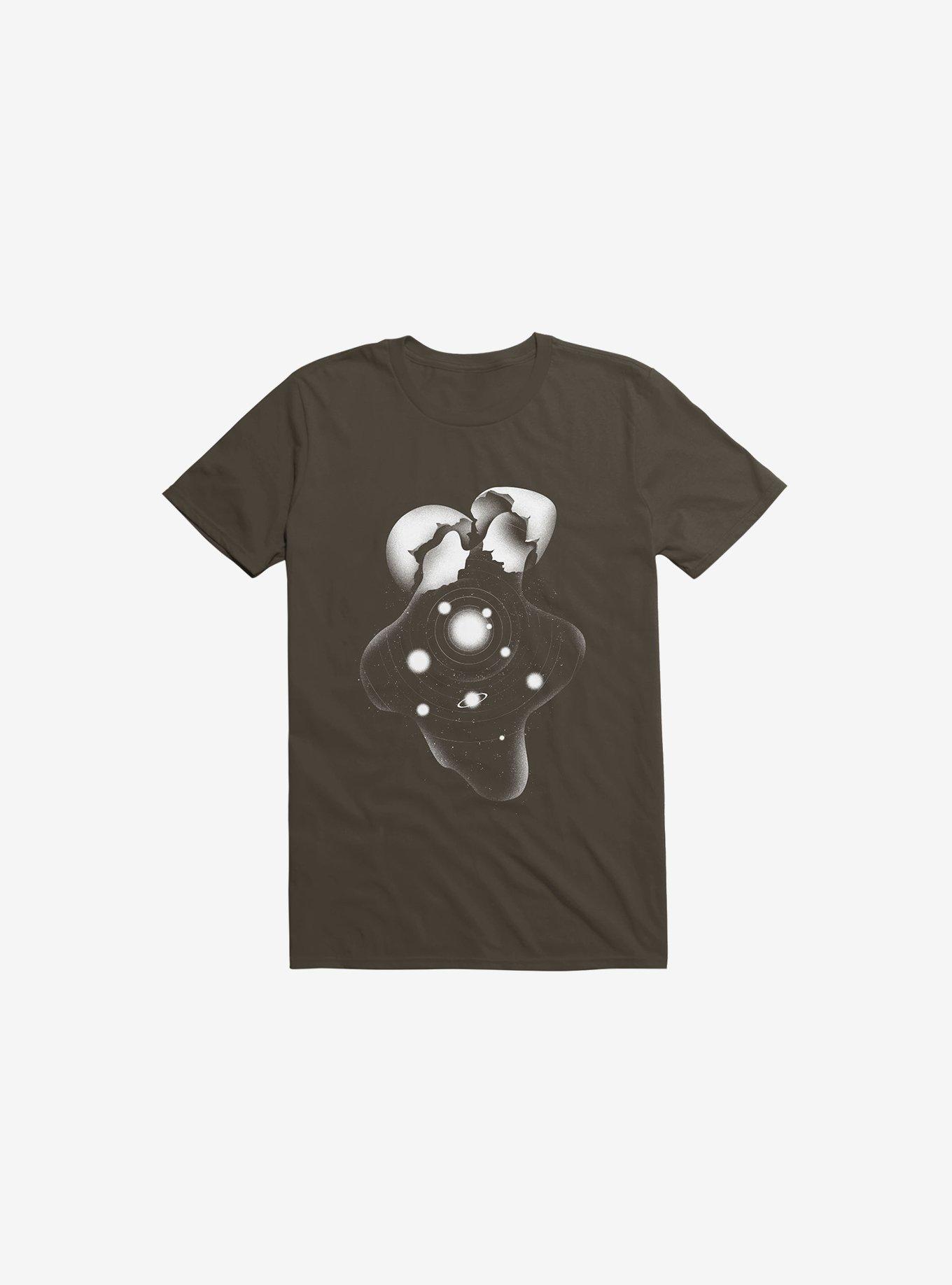 Cosmic Egg Shell Brown T-Shirt, BROWN, hi-res