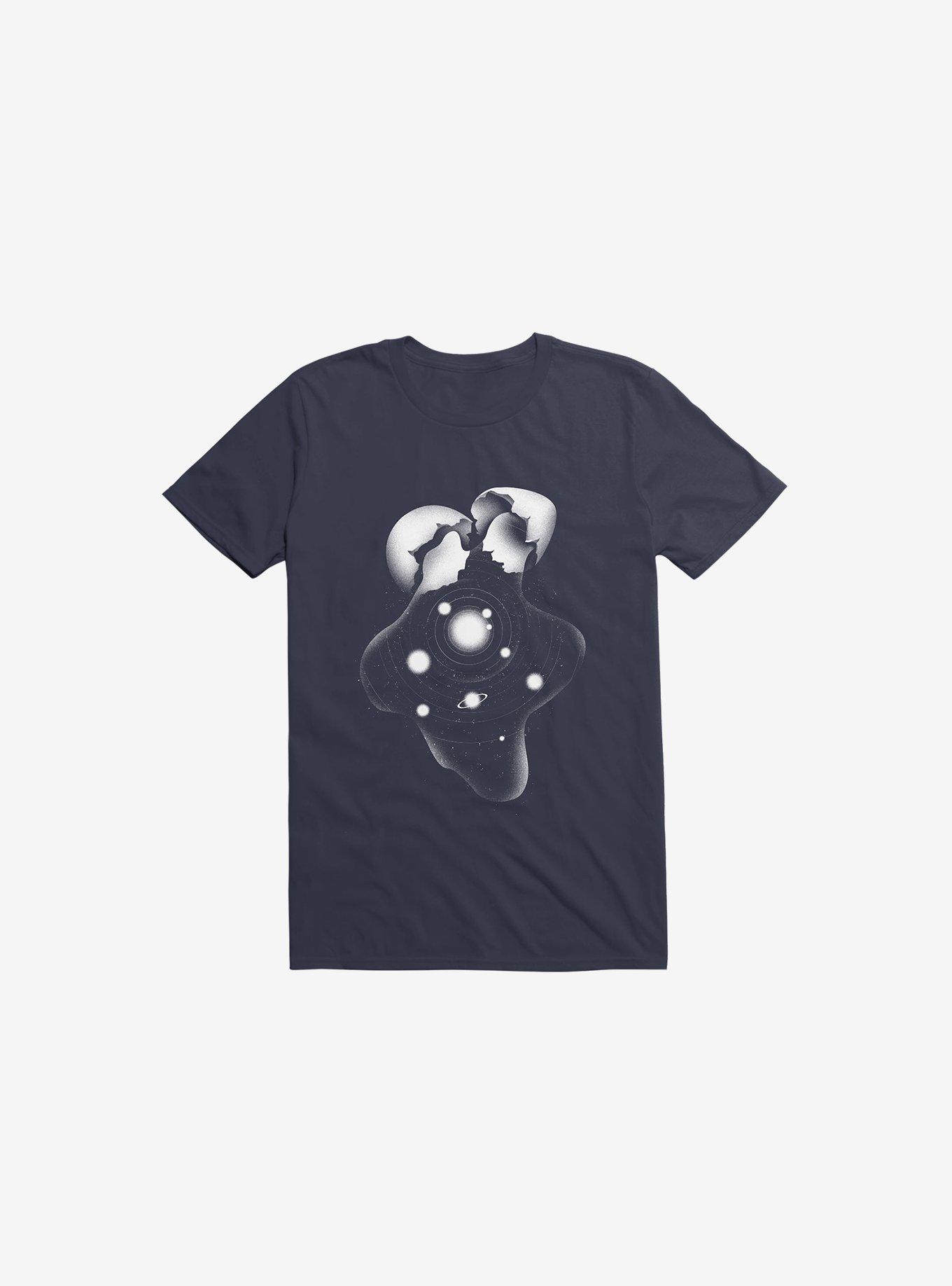 Cosmic Egg Shell Navy Blue T-Shirt, NAVY, hi-res