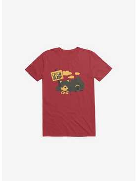 If You Love Me Let Me Sleep Bear Red T-Shirt, , hi-res