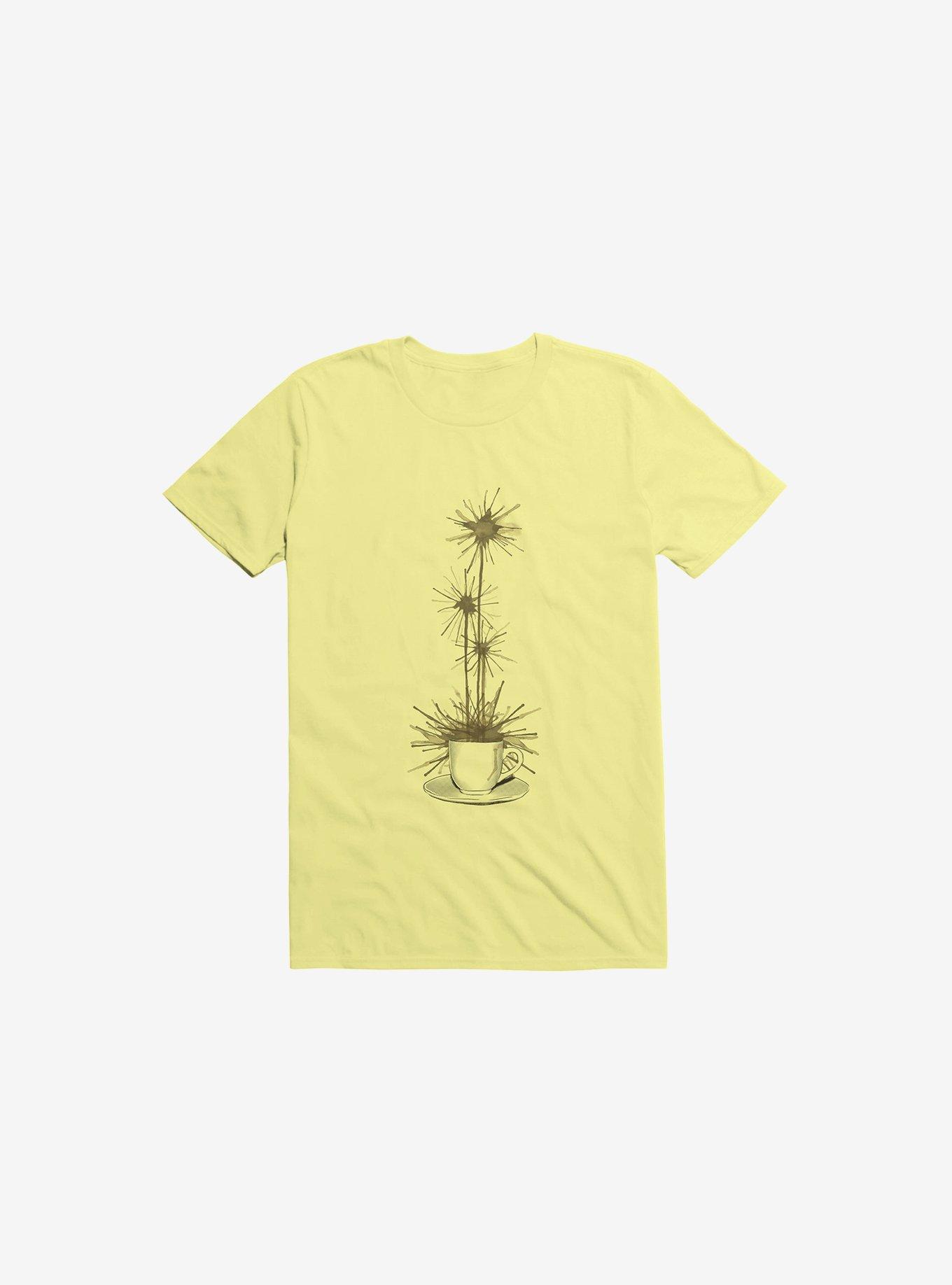 Midnight Flower Corn Silk Yellow T-Shirt, CORN SILK, hi-res