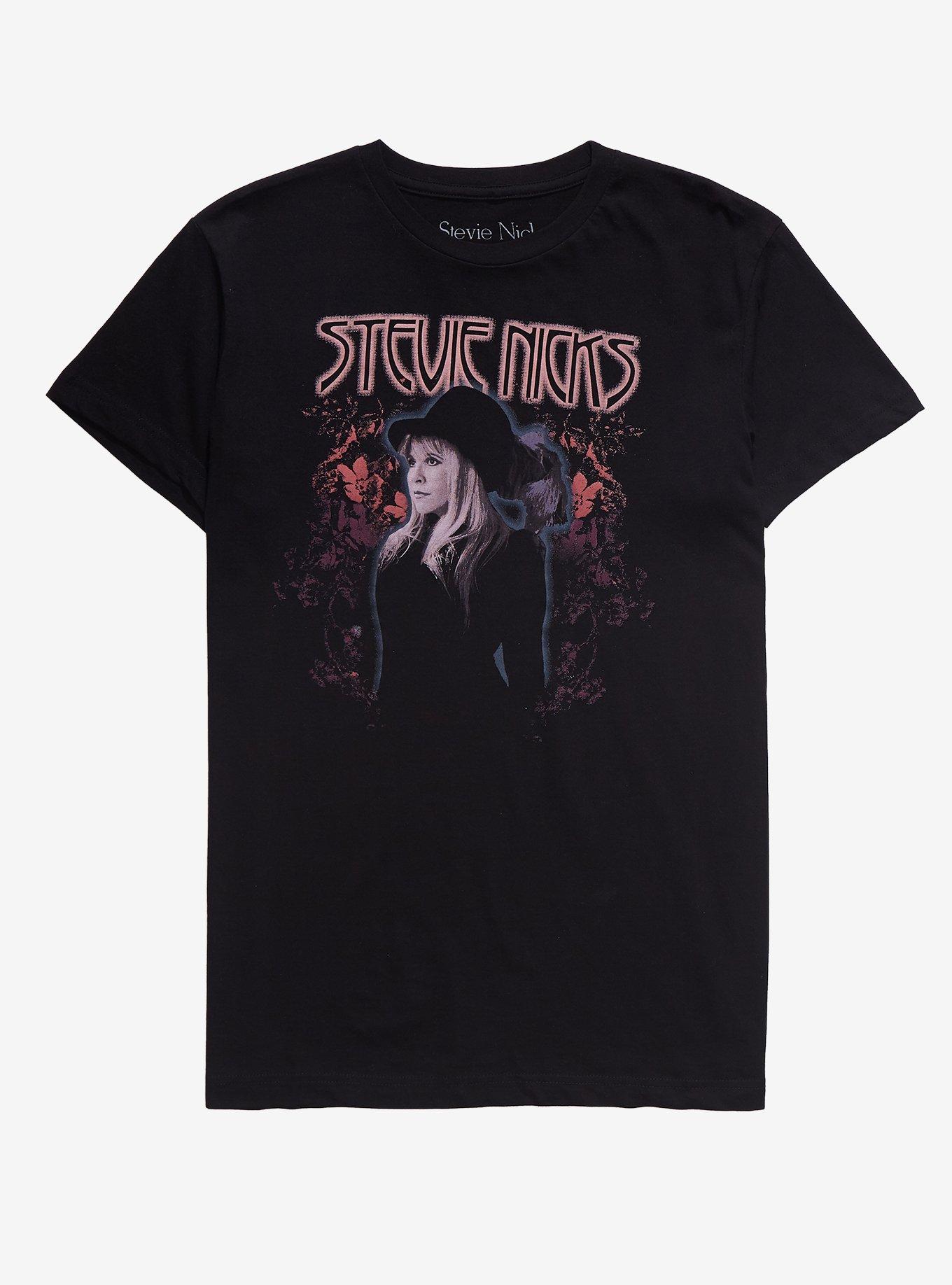Stevie Nicks Hall Of Fame Flower Girls T-Shirt, BLACK, hi-res