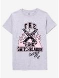 Machine Gun Kelly Downfalls High The Pink Switchblades Girls T-Shirt, GREY, hi-res