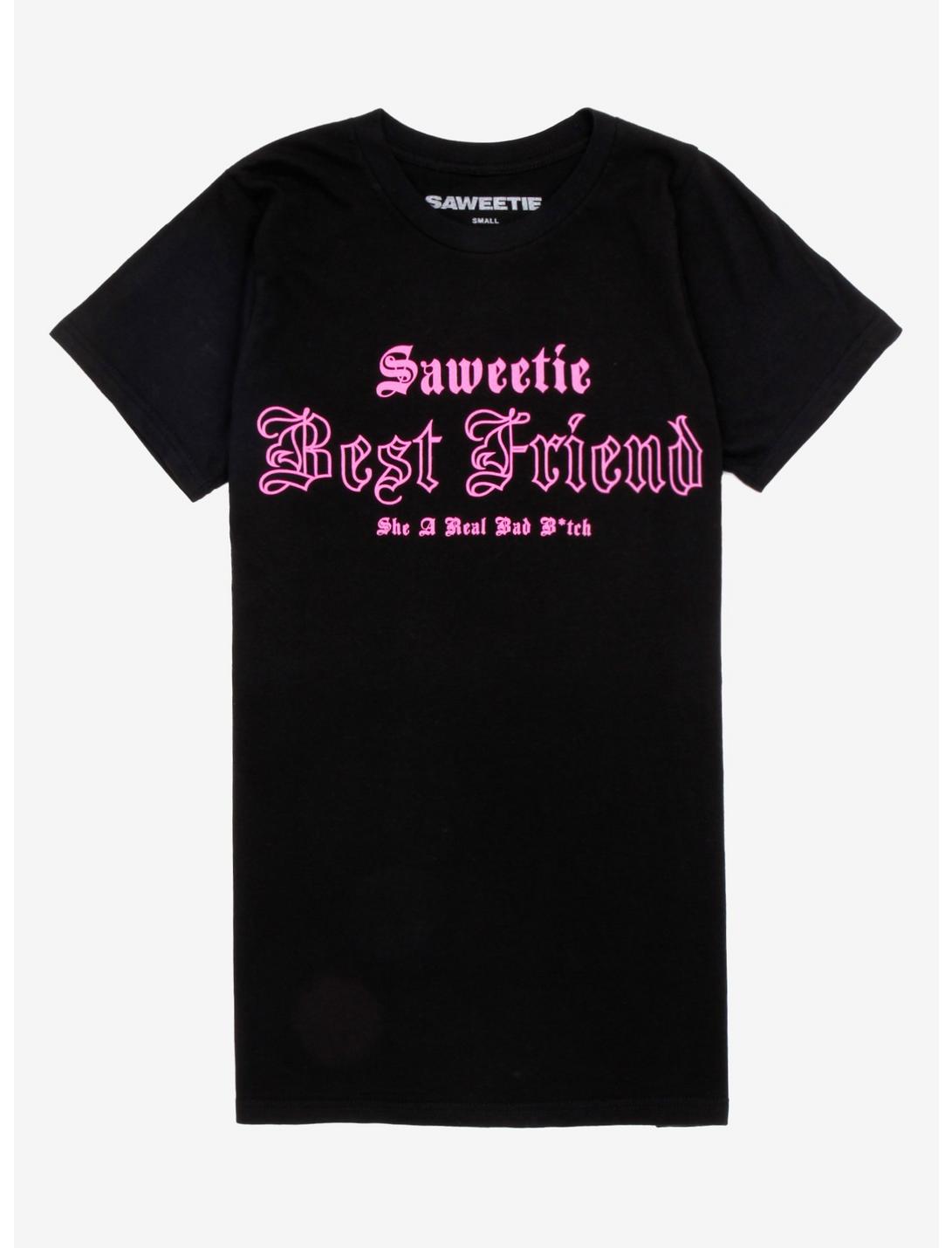 Saweetie Best Friend Girls T-Shirt, BLACK, hi-res