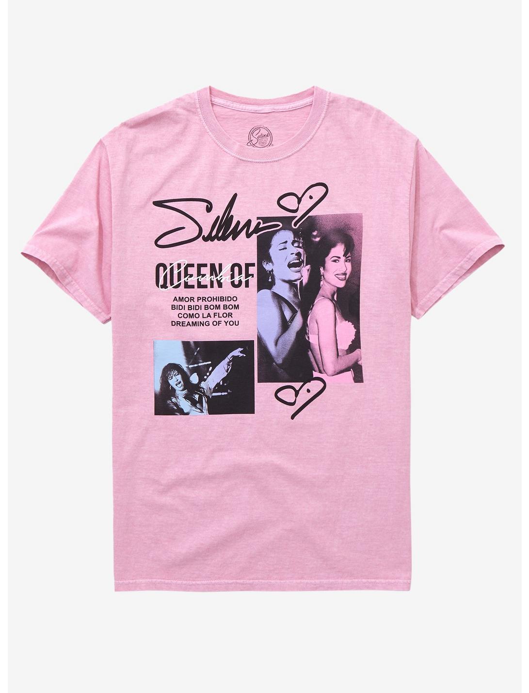 Selena Queen Of Cumbia Boyfriend Fit Girls T-Shirt, PINK, hi-res