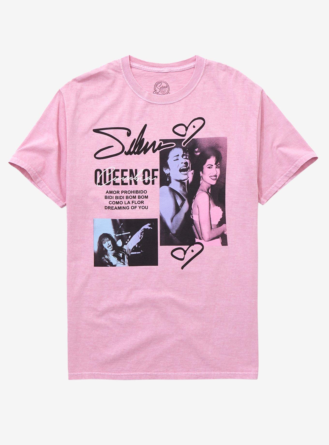 Selena Queen Of Cumbia Boyfriend Fit Girls T-Shirt, PINK, hi-res