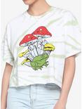 Frog Crystal Mushroom Tie-Dye Girls Crop T-Shirt, MULTI, hi-res