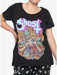 Ghost Satanic Panic Girls T-Shirt Plus Size, BLACK, hi-res