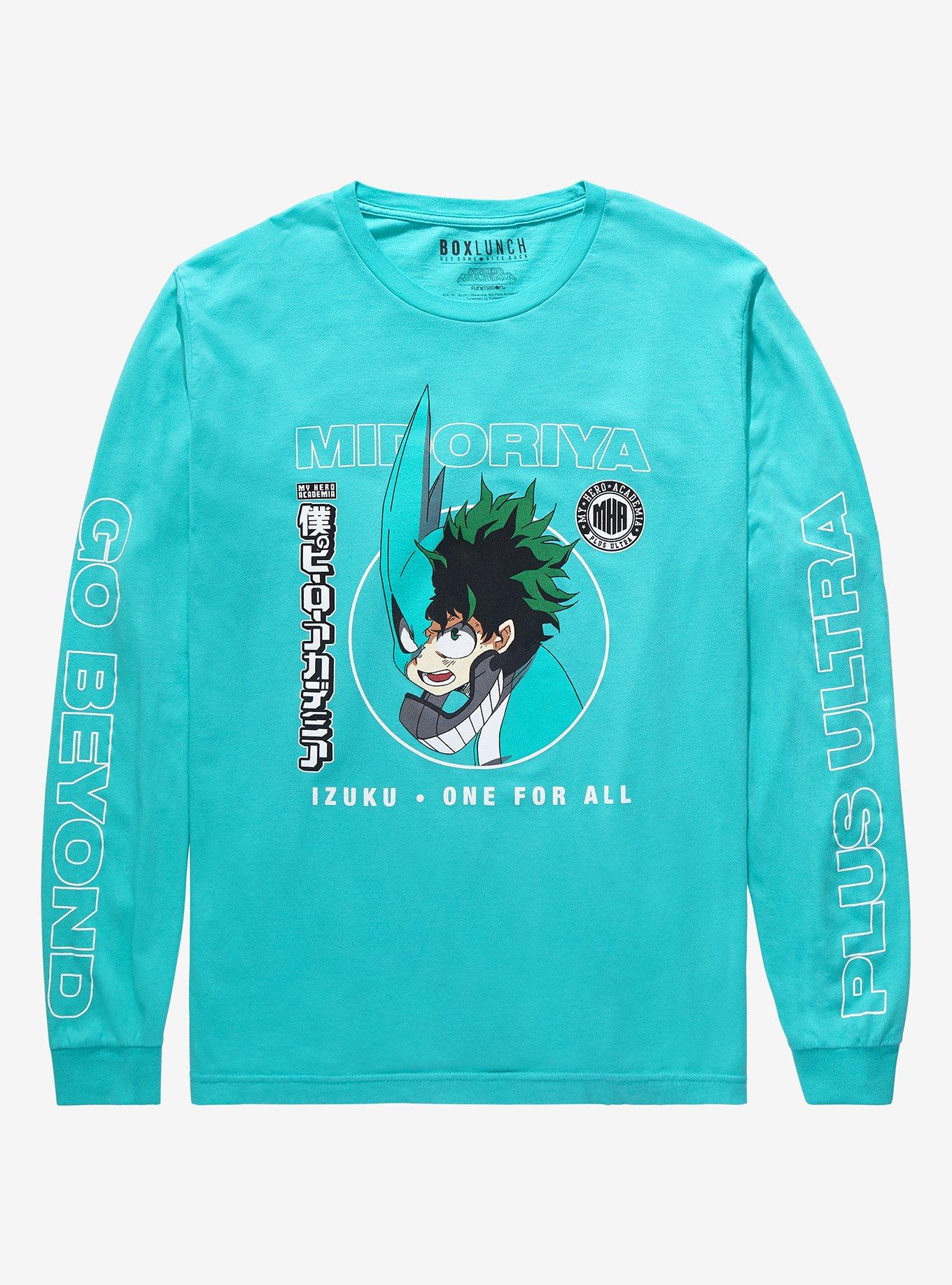 My Hero Academia Izuku Midoriya Circle Graphic Long Sleeve - BoxLunch Exclusive, TEAL, hi-res