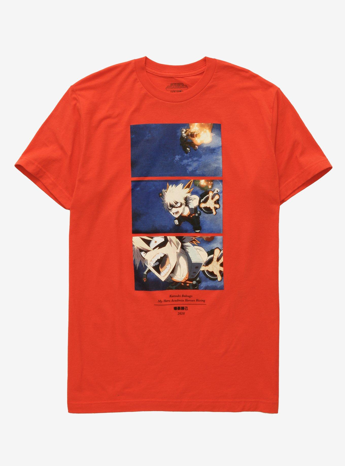 My Hero Academia Katsuki Bakugo Stacked Panel T-Shirt - BoxLunch Exclusive, ORANGE, hi-res