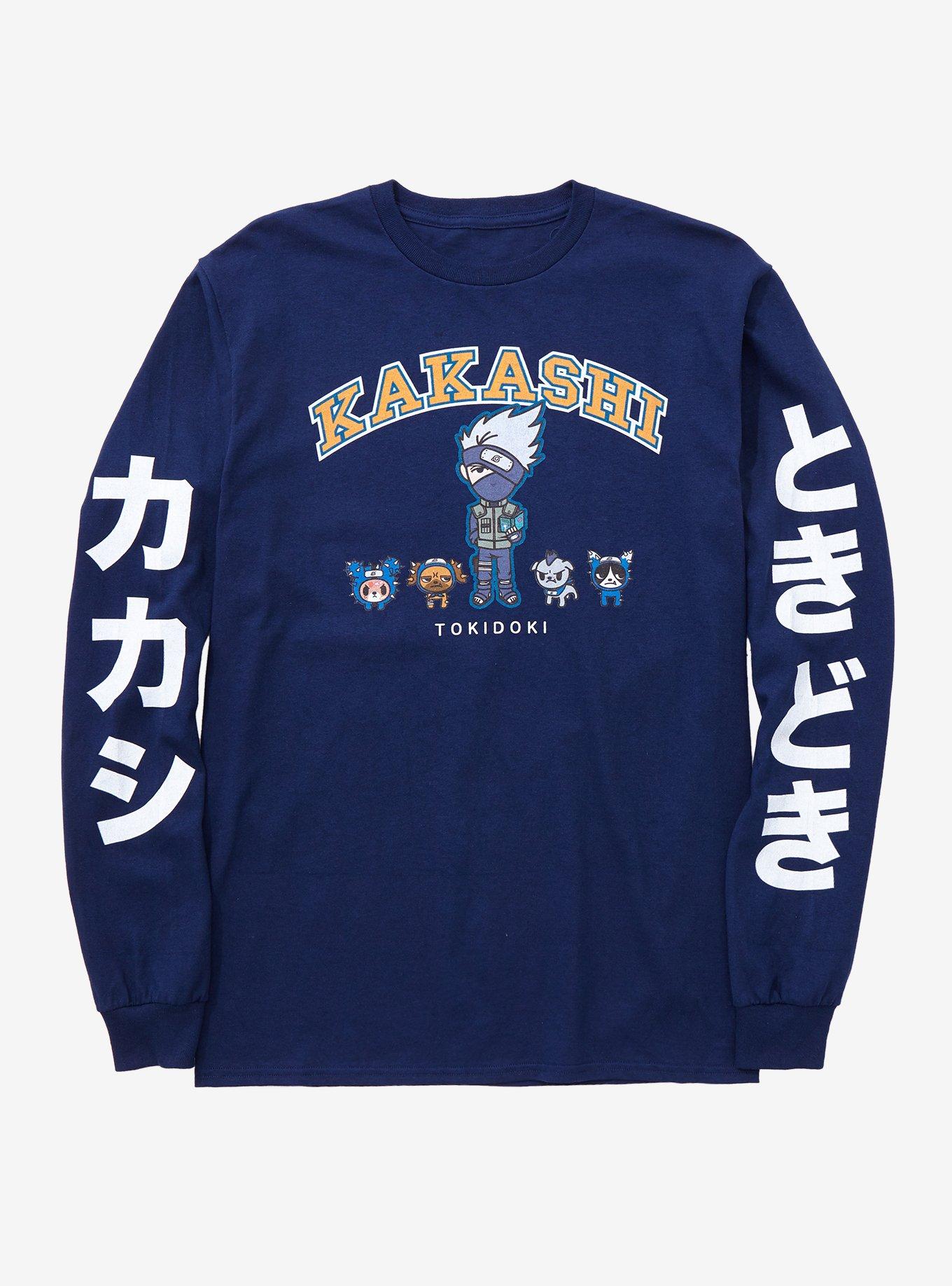 tokidoki x Naruto Shippuden Kakashi Animals Long Sleeve T-Shirt - BoxLunch Exclusive, NAVY, hi-res