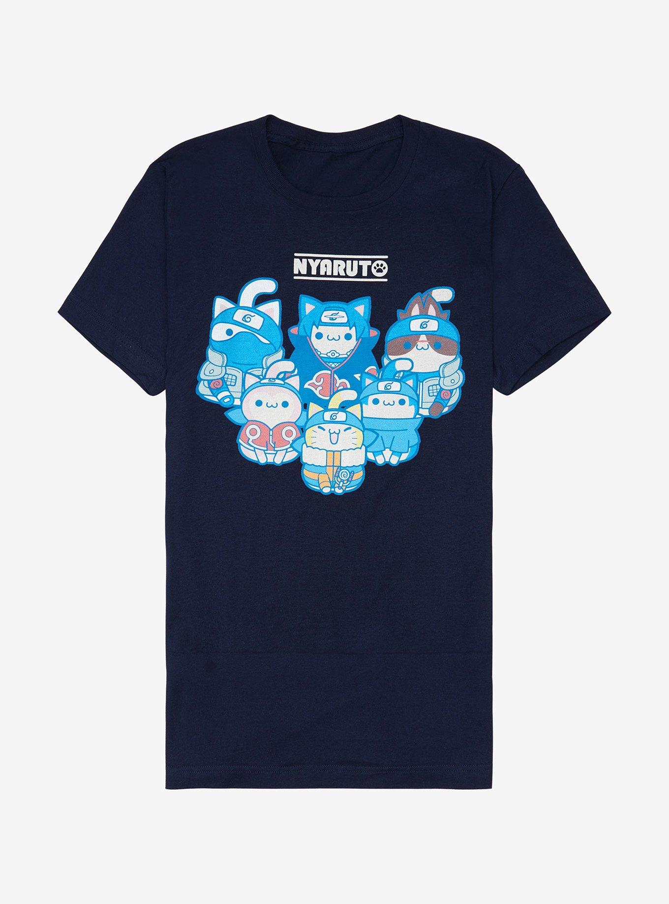 Nyaruto Characters T-Shirt - BoxLunch Exclusive, NAVY, hi-res