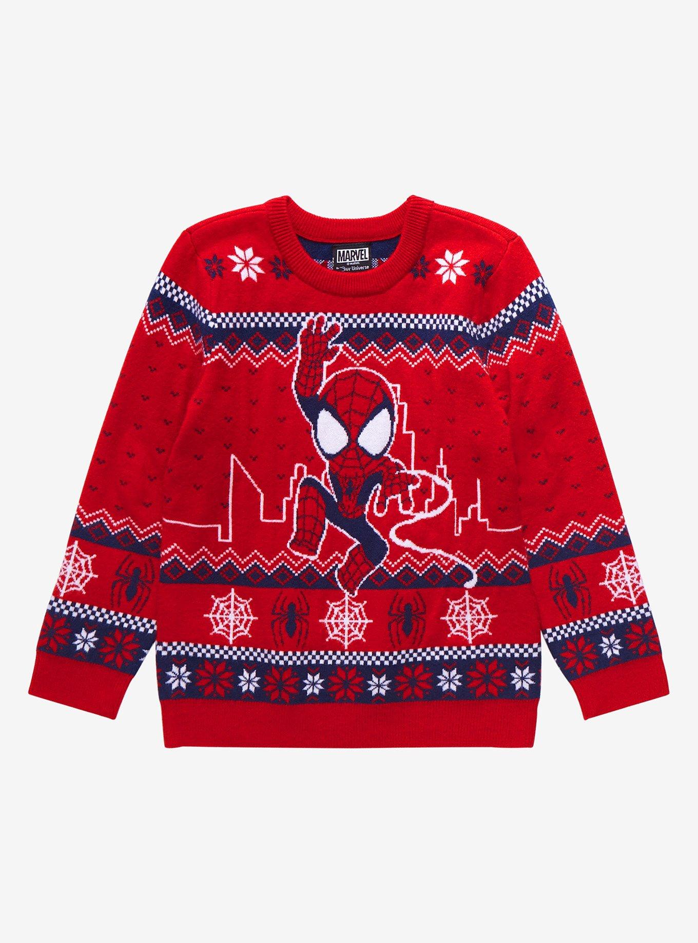 Our Universe Marvel Spider-Man Toddler Holiday Sweater - BoxLunch Exclusive  | BoxLunch