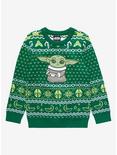 Our Universe Star Wars The Mandalorian The Child Toddler Holiday Sweater - BoxLunch Exclusive, GREEN, hi-res
