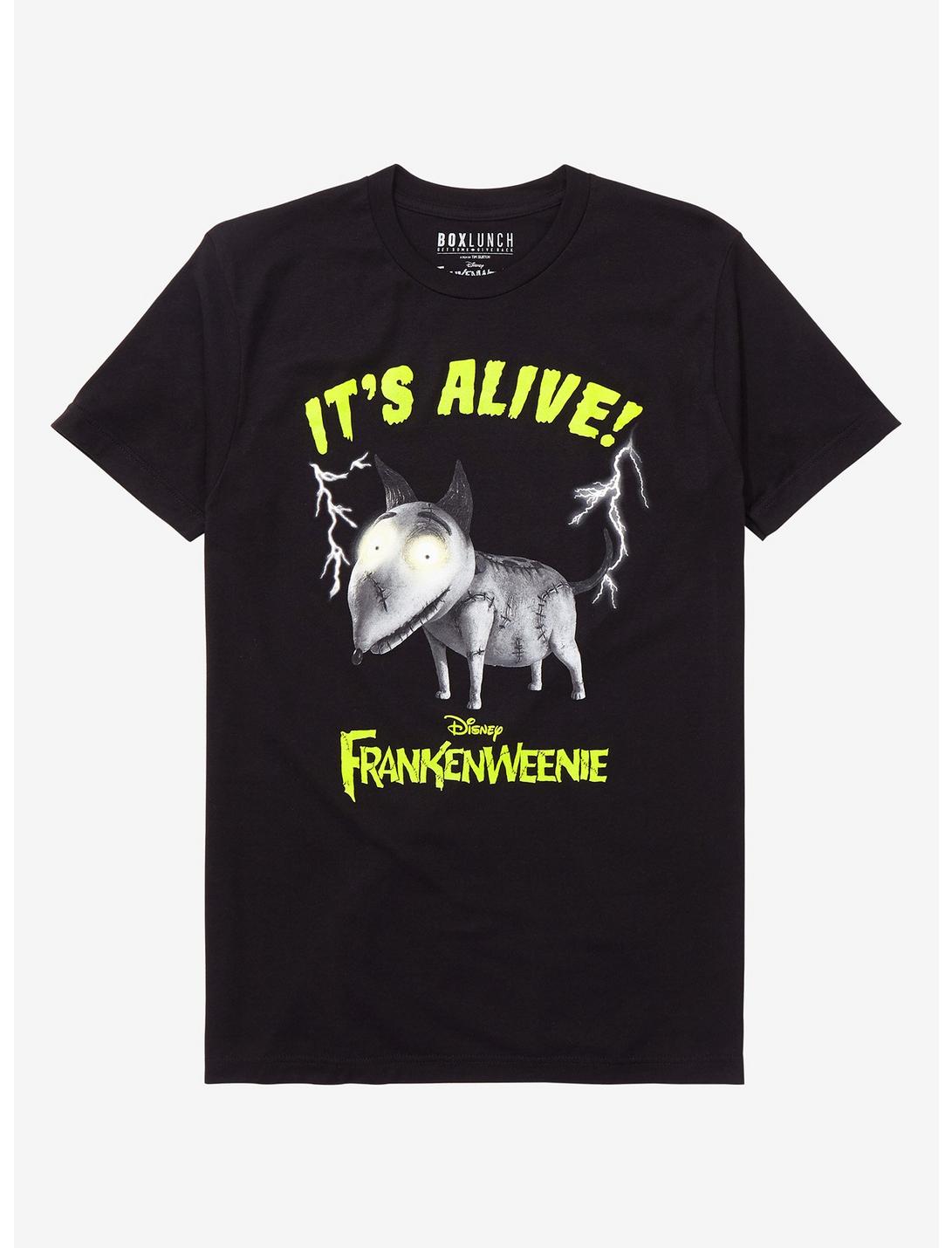 Disney Frankenweenie Sparky It's Alive T-Shirt - BoxLunch Exclusive, BLACK, hi-res