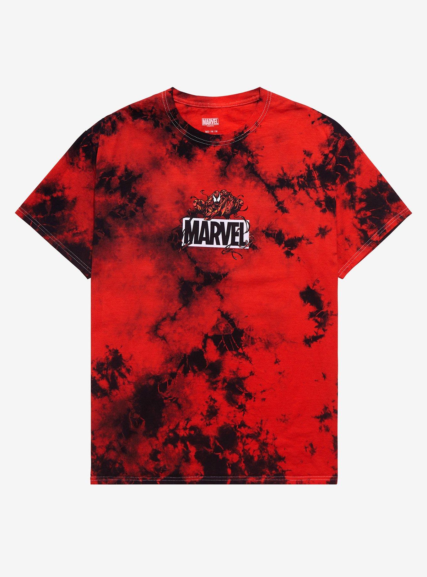 Marvel Spider-Man Carnage Box Logo Tie-Dye T-Shirt - BoxLunch Exclusive, , hi-res