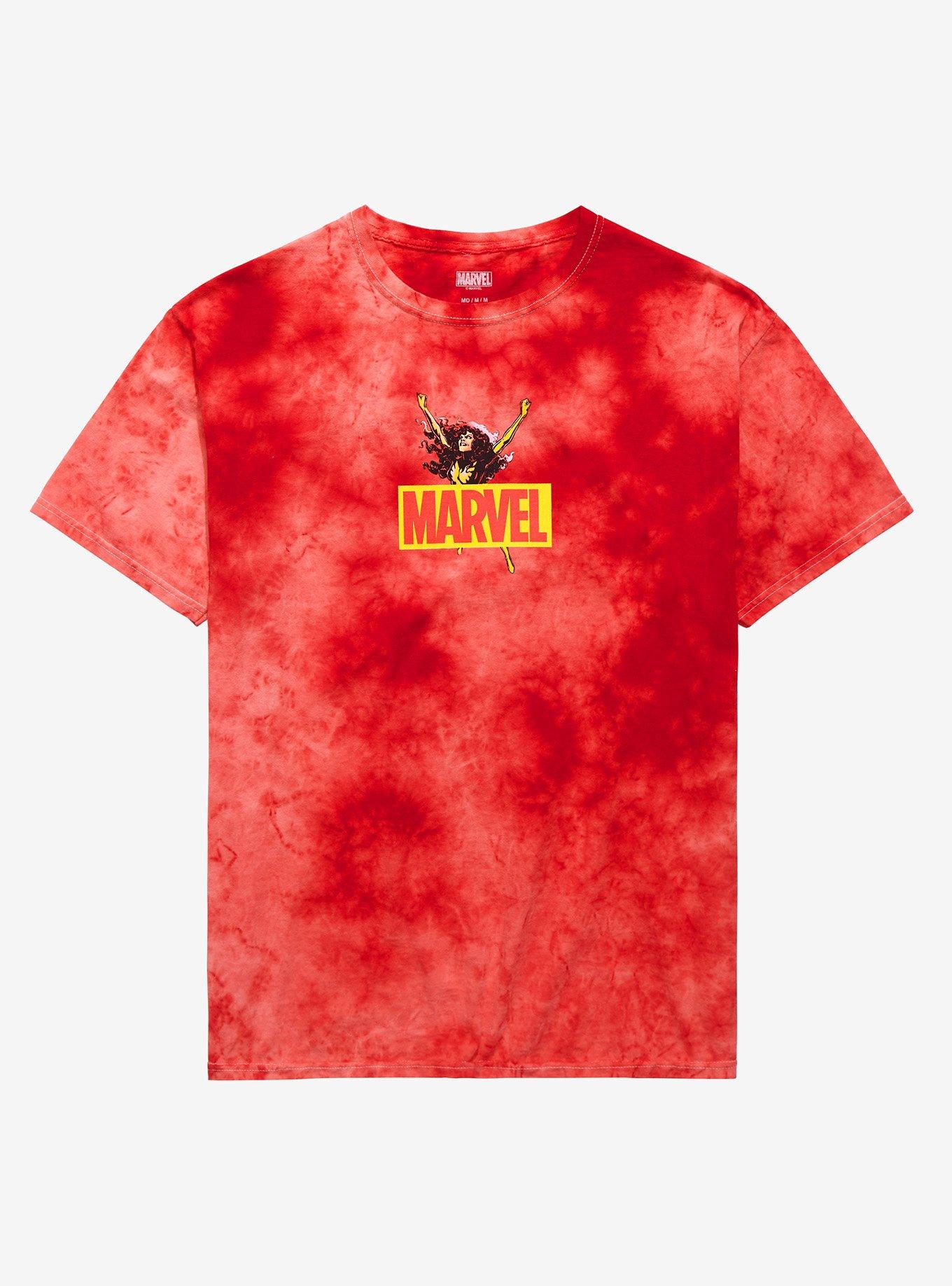 Marvel Dark Phoenix Box Logo TieDye TShirt BoxLunch Exclusive