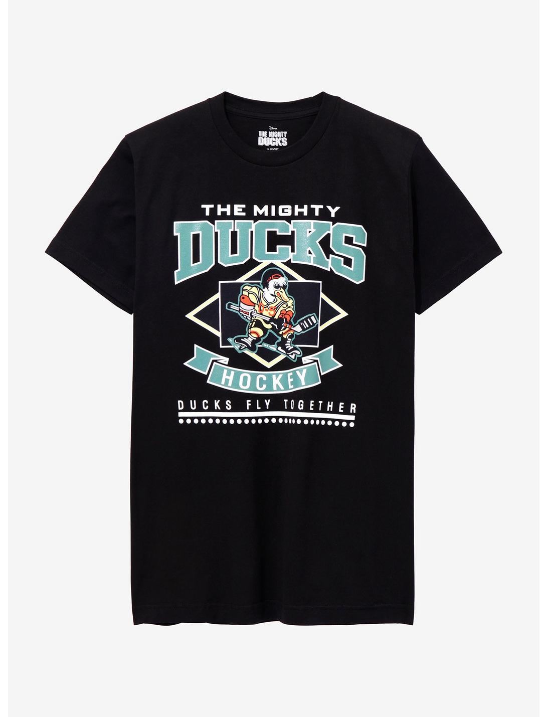 Disney The Mighty Ducks Team Logo T-Shirt - BoxLunch Exclusive, OFF WHITE, hi-res