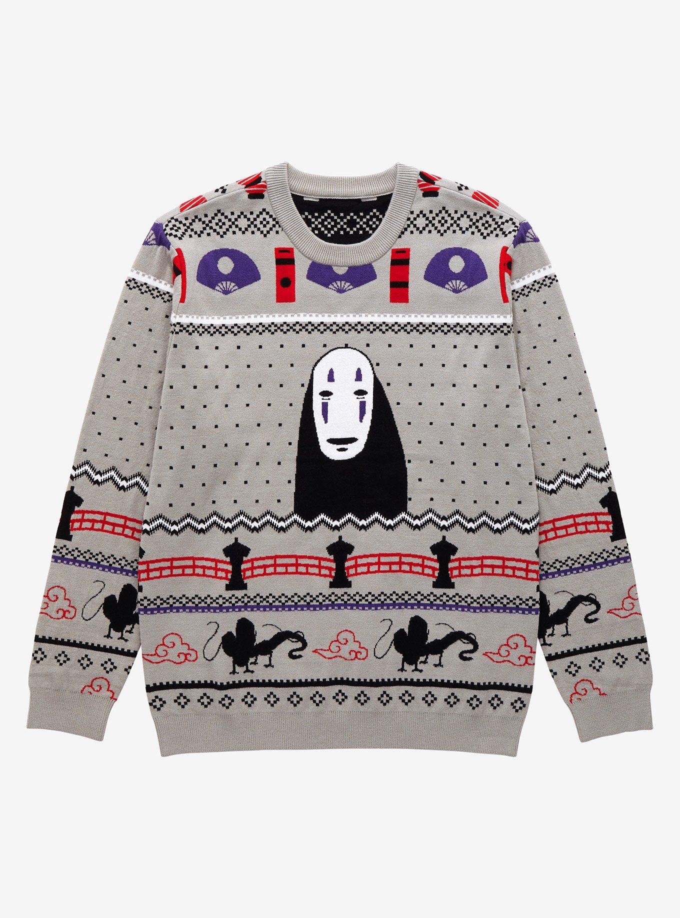 Her Universe Studio Ghibli Spirited Away No Face Holiday Sweater - BoxLunch Exclusive, GREY, hi-res