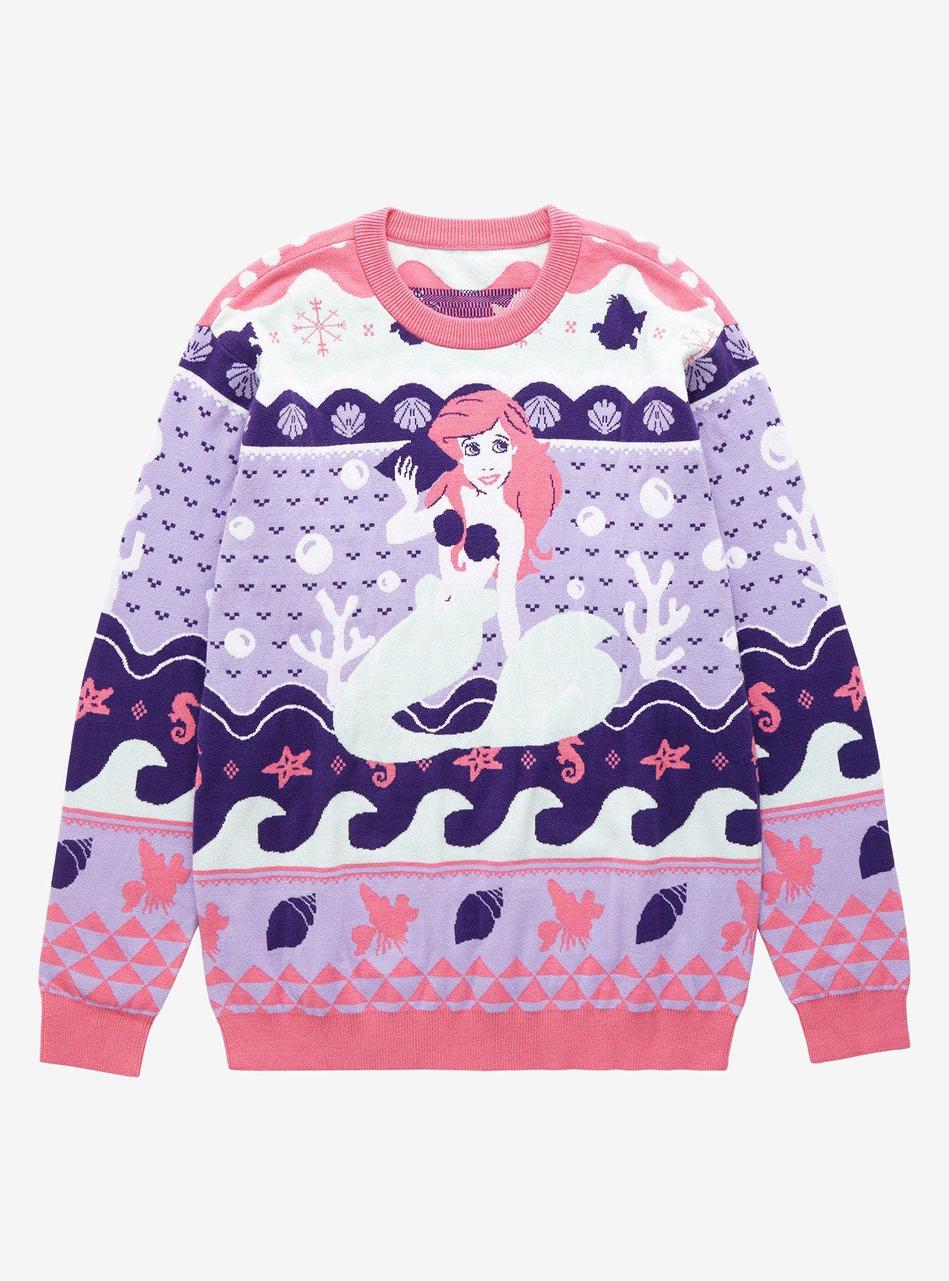 Little mermaid ugly christmas sweater sale